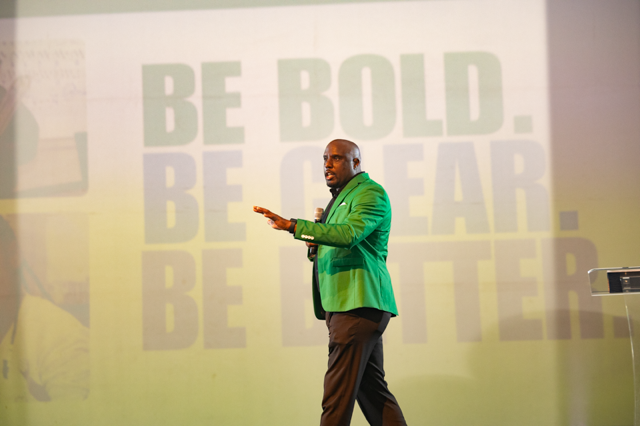 Herbert O’Neil speaking at a leadership event